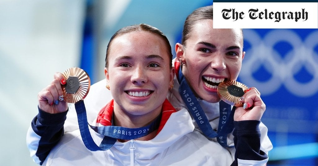Divers Yasmin Harper and Scarlett Mew Jensen claim Britain’s first medal of Paris Olympics with superb bronze in diving