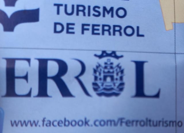 The logo of the city of Ferrol has a face and now I can't see anything else.