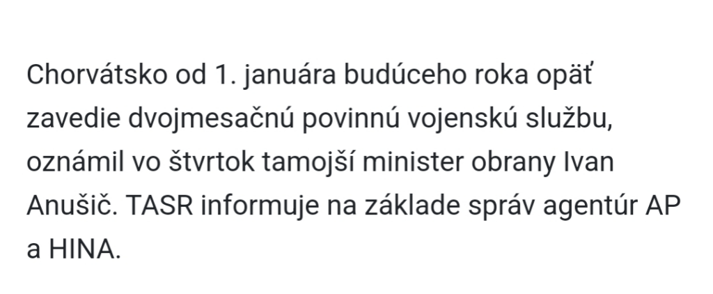 Will a similar situation occur in Slovakia?