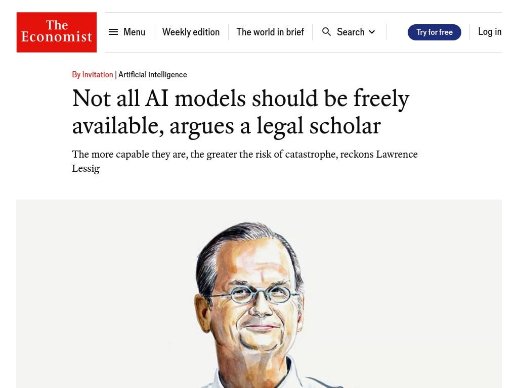 Not all AI models should be freely available, argues a legal scholar | The more capable they are, the greater the risk of catastrophe, reckons Lawrence Lessig