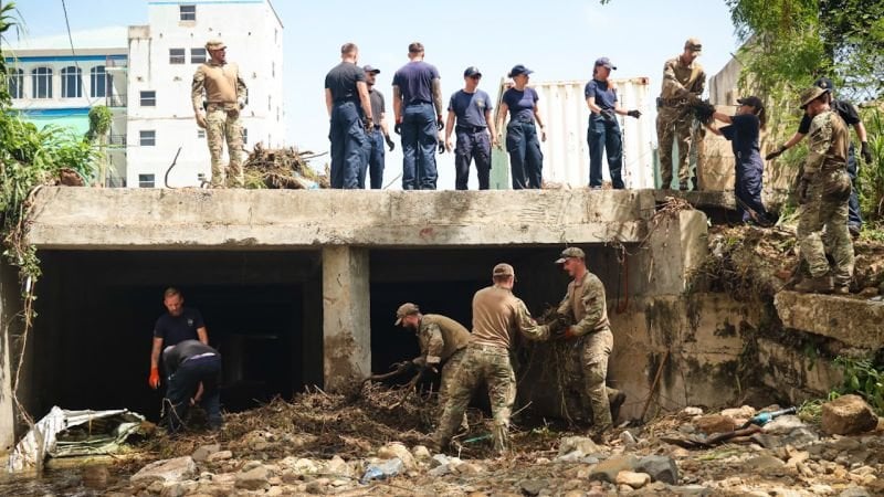 HMS Trent helps with damage and disruption following Hurricane Ernesto on the Virgin Islands