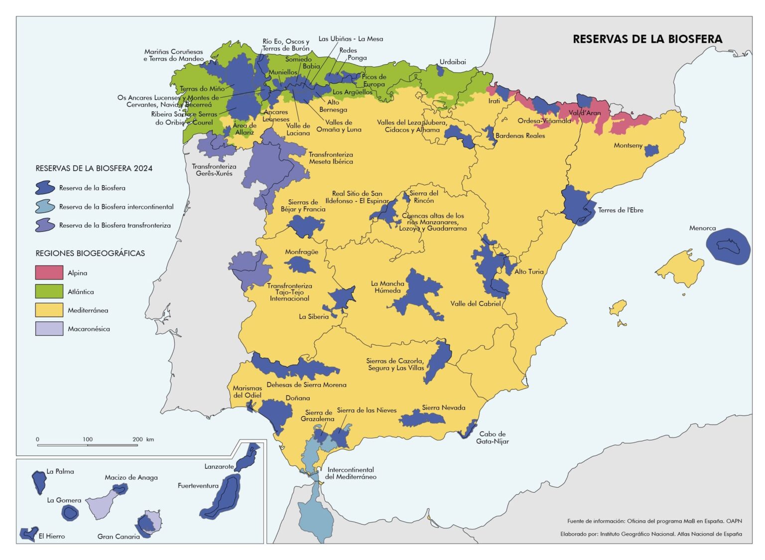 Biosphere reserves of Spain (2024)