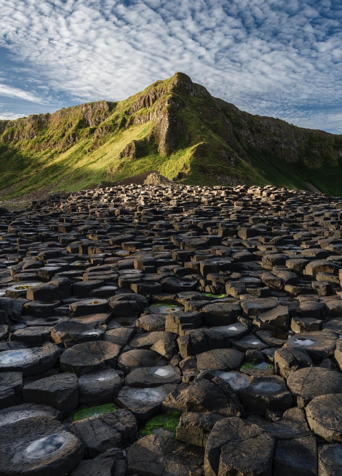 Giant’s Causeway under a mackerel sky