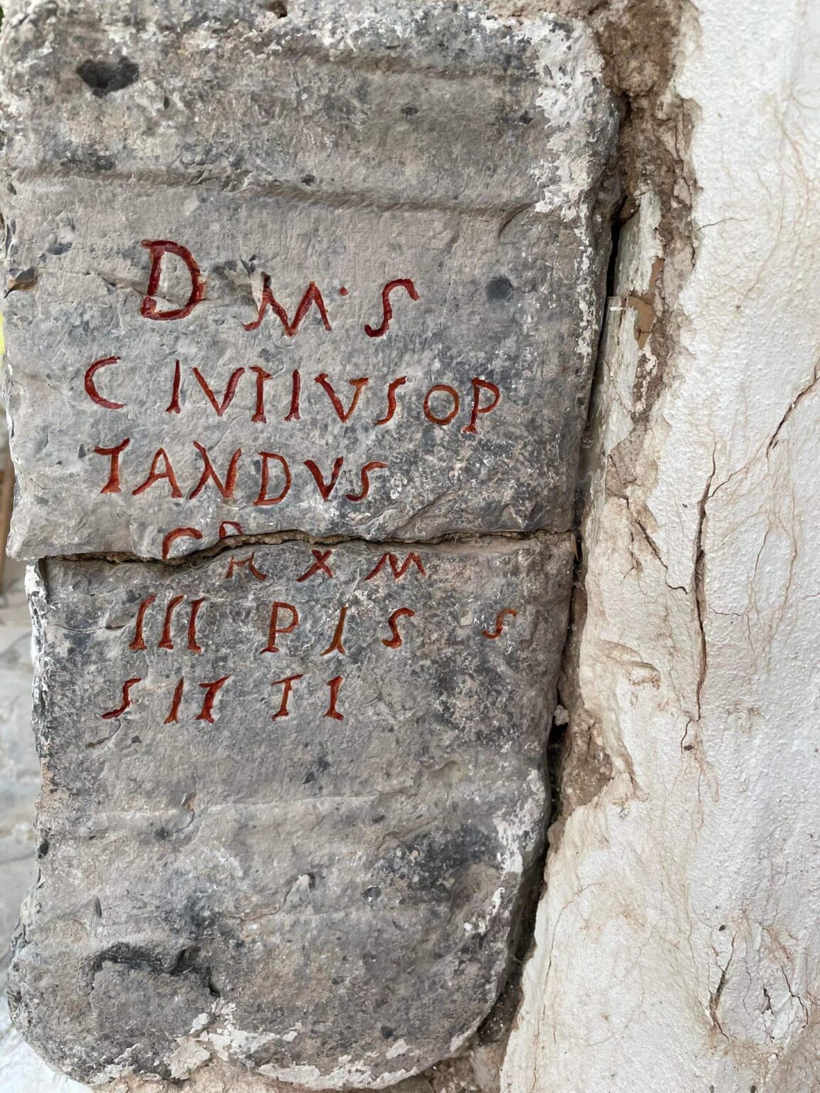 Update: Roman grave stone found in my garden wall in Spain. (Text in comments)