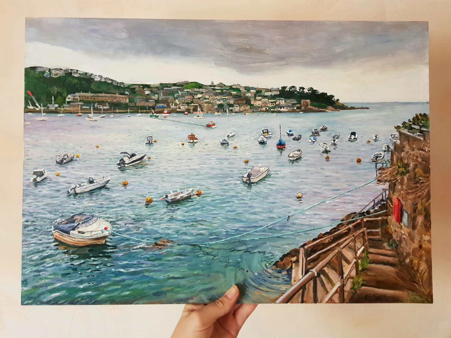 Hi everyone, I'm an artist from Australia and was lucky to spend 10 days in Fowey, Cornwall, a few years ago. Here's my painting, I hope you like it!