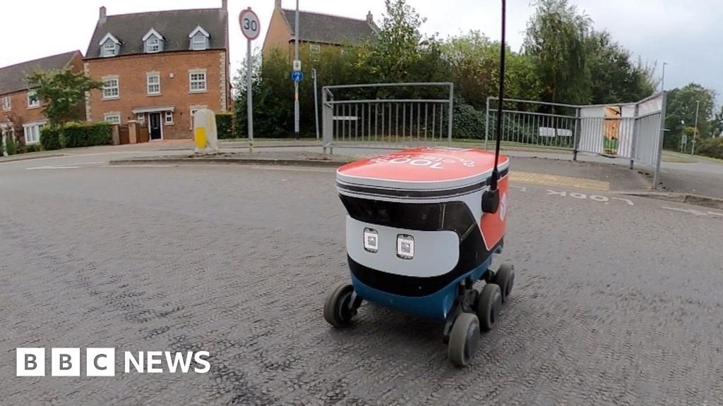 Delivery robot gets accepted by locals in a village
