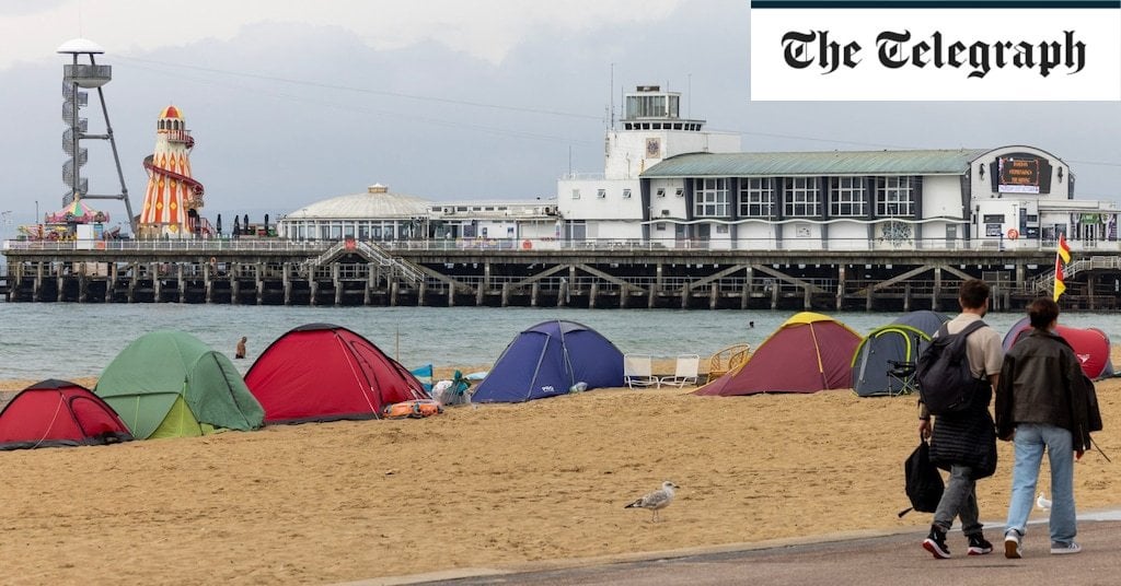 Illegal campers accused of stripping Bournemouth beach hut timber for firewood
