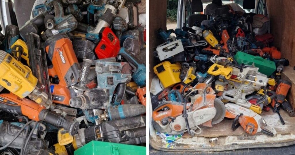 Police seize van full of stolen tools on M6 near Preston