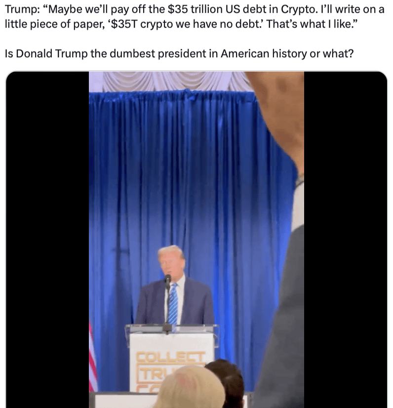 And I am going to pay off my mortgage with Monopoly money.