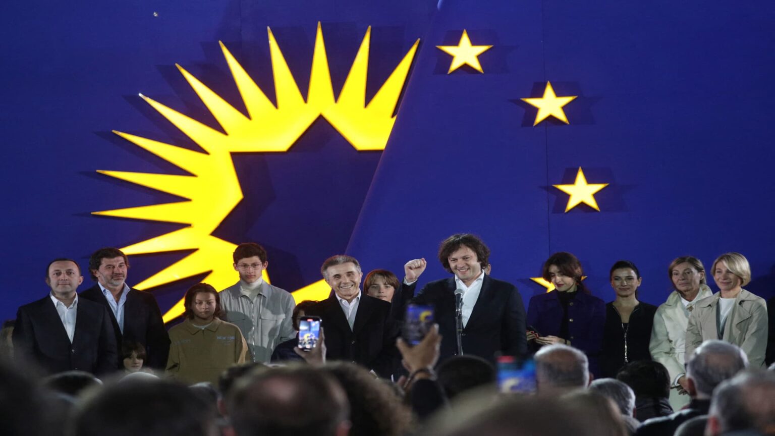 Georgia's ruling party wins pivotal election, early results show, as opposition parties cry foul