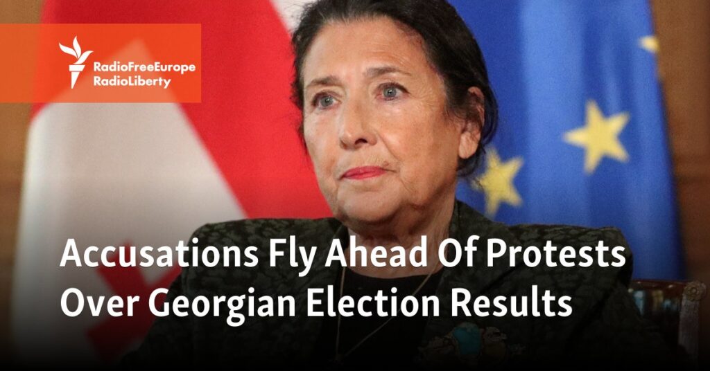 'They Stole Your Vote,' Georgian President Says, As Tens Of Thousands Rally To Protest Elections
