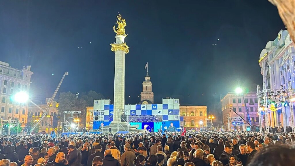 GD’s Final Rally Before Elections As People Are Bussed to Capital From All Over Georgia – Civil Georgia