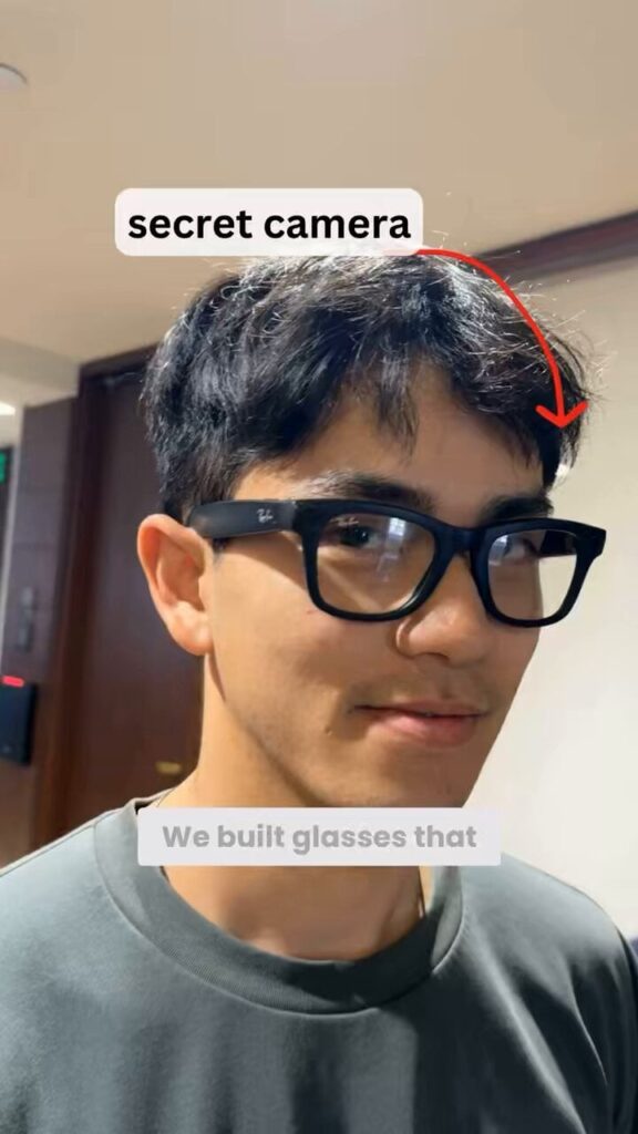 Prototype glasses with built-in camera that uses server-based facial recognition to create a dossier of everyone you see [via publicly available data]