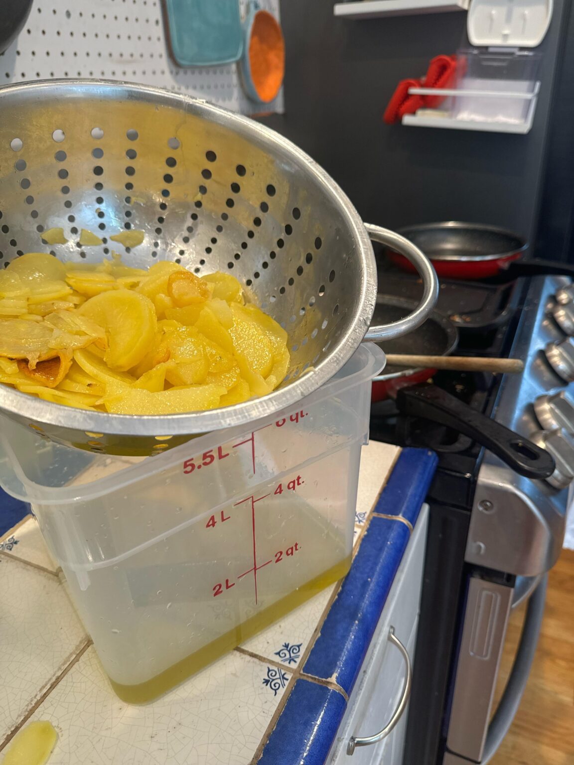 How long can you reuse oil from cooking tortilla española