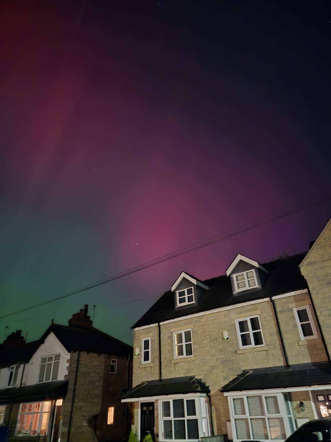 The Northern Lights over Harrogate tonight