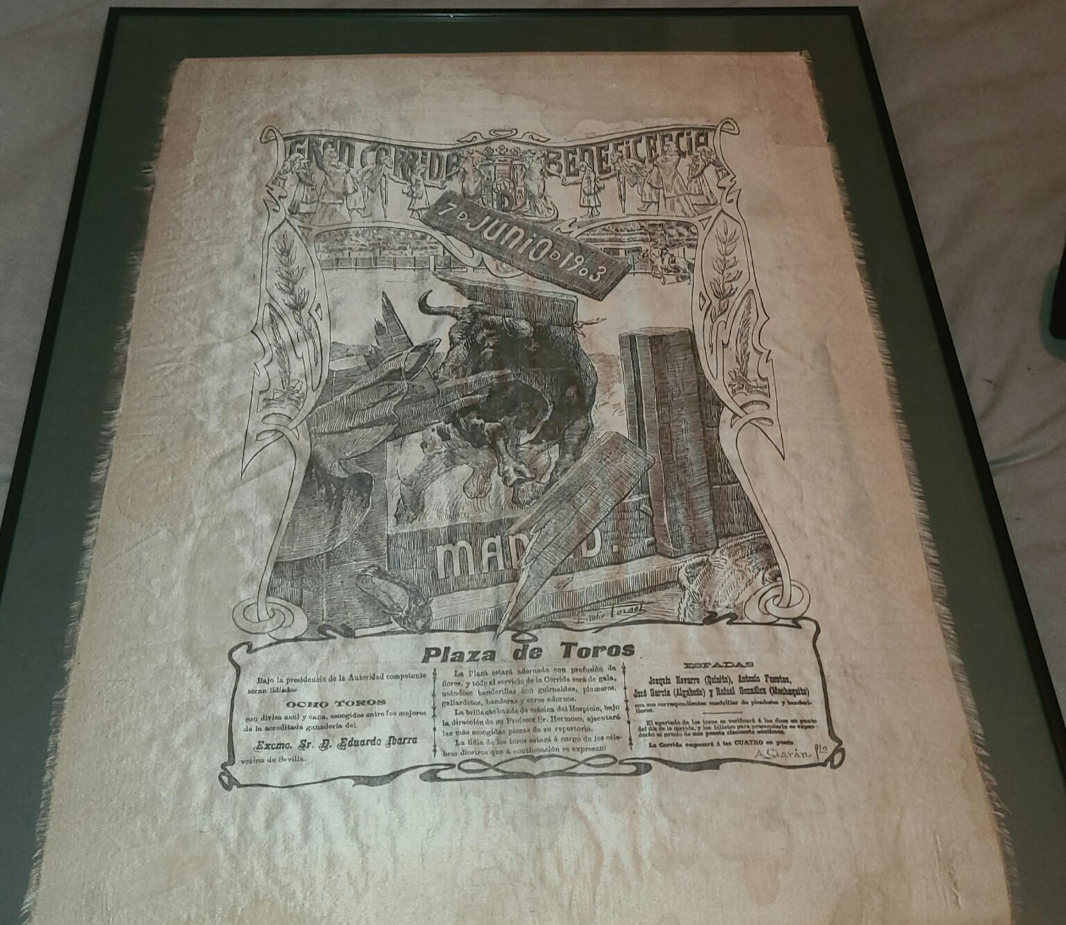 1903 bullfight ad