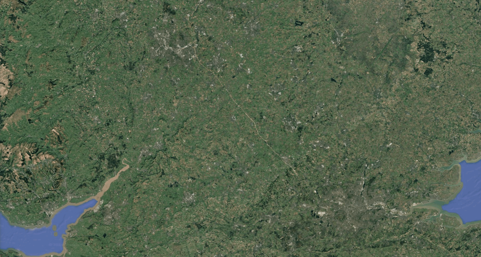 You can now see the entire HS2 works from recent satellite imagery (Google Maps)