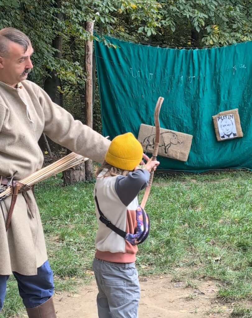 A fair in Lviv with Ukrainian folk music, food and crafts