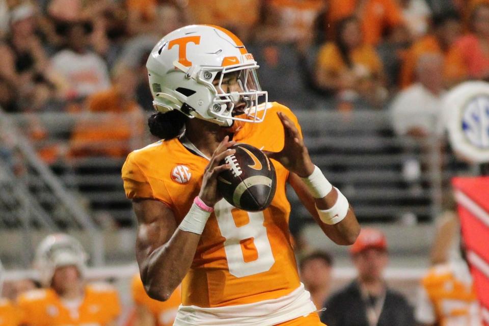 Nico Iamaleava. Tennessee Volunteers versus Kent State Golden Flashes on Sept. 14, 2024 at Neyland Stadium. Photo by Dan Harralson, Vols Wire