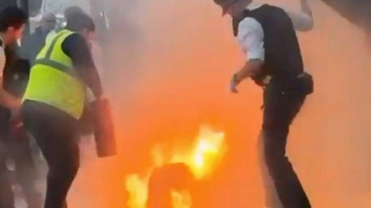 Man Sets Himself On Fire In Front Of Shocked Crowd In Islington