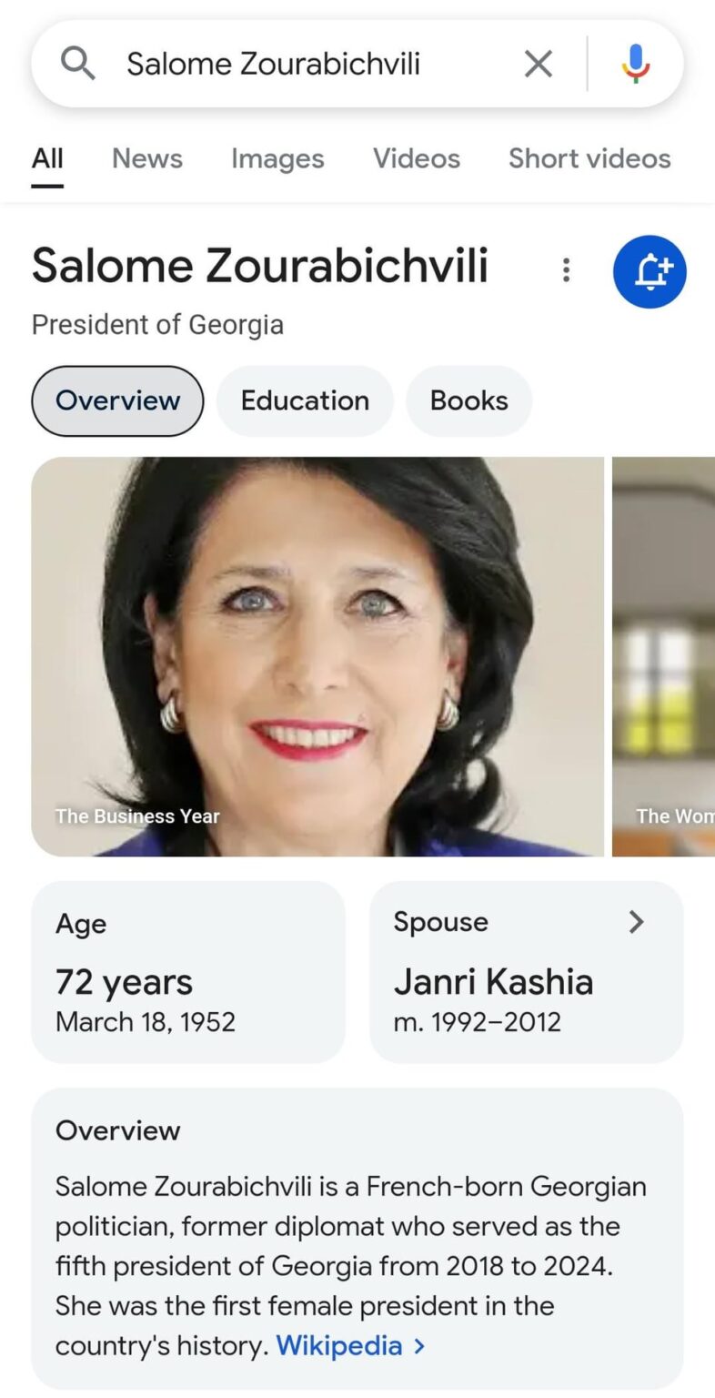 Google said She's still a president 😉 and that guy still a former Member of parliament.