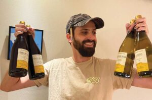 Man holding wine