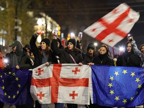 Protesters in Georgia.