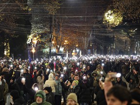 Protesters in Georgia.