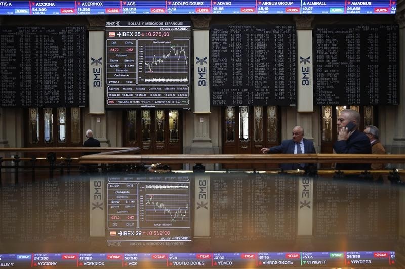 Spain stocks higher at close of trade; IBEX 35 up 0.37% By Investing.com © Reuters. Spain stocks higher at close of trade; IBEX 35 up 0.37%