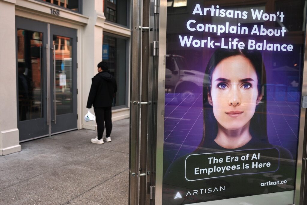AI Firm's 'Stop Hiring Humans' Billboard Campaign Sparks Outrage