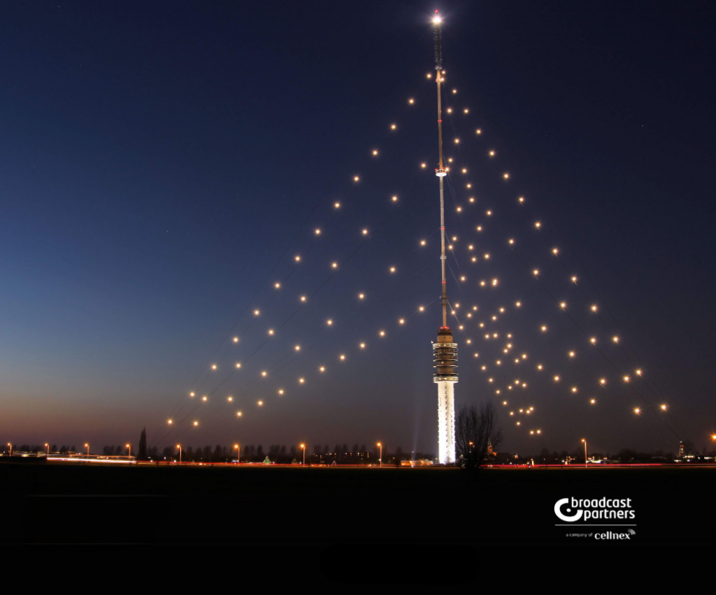 Christmas Tree Broadcast Tower Lights Up the Netherlands Christmas Tree Broadcast Tower Lights Up the Netherlands