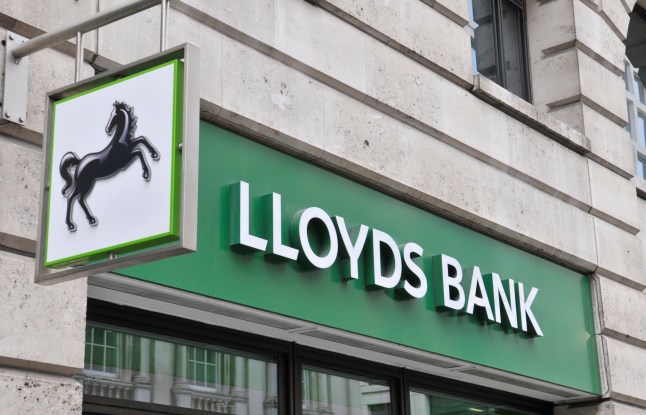 LONDON, UNITED KINGDOM - JULY 28: A general view of Lloyds Bank signage in Chepside on July 28, 2016 in London, England. (Photo by John Keeble/Getty Images)