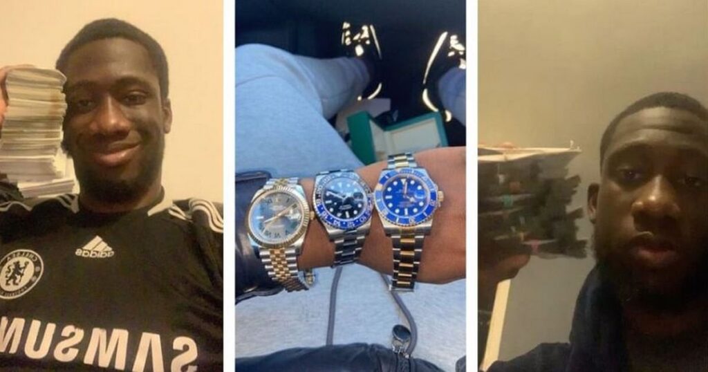 Lewisham drug dealer caught after taking selfies posing with stacks of cash and Rolex watches