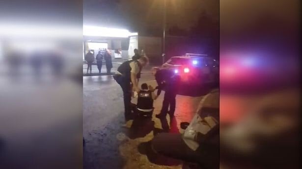 Schoolboy, 13, arrested after police officer 'knocked out' outside chip shop