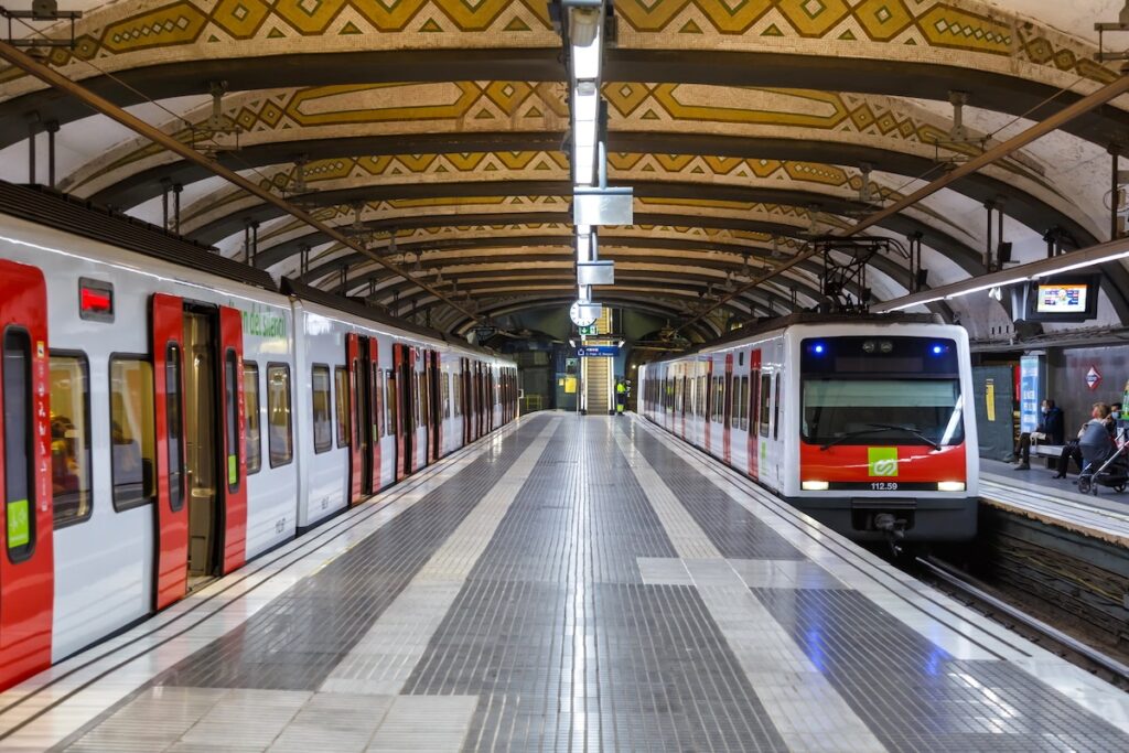 Spain’s MetroCHARGE Powers EVs With Energy Recovered From Barcelona Subway Train Brakes The Metro Barcelona Catalunya subway station in Barcelona, Spain