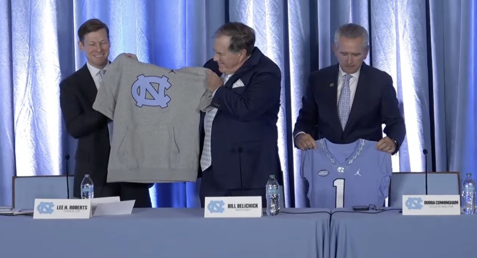 Belichick hiring highlights the absurdity of professionalized college sports • NC Newsline Lee Roberts and Bill Belichick