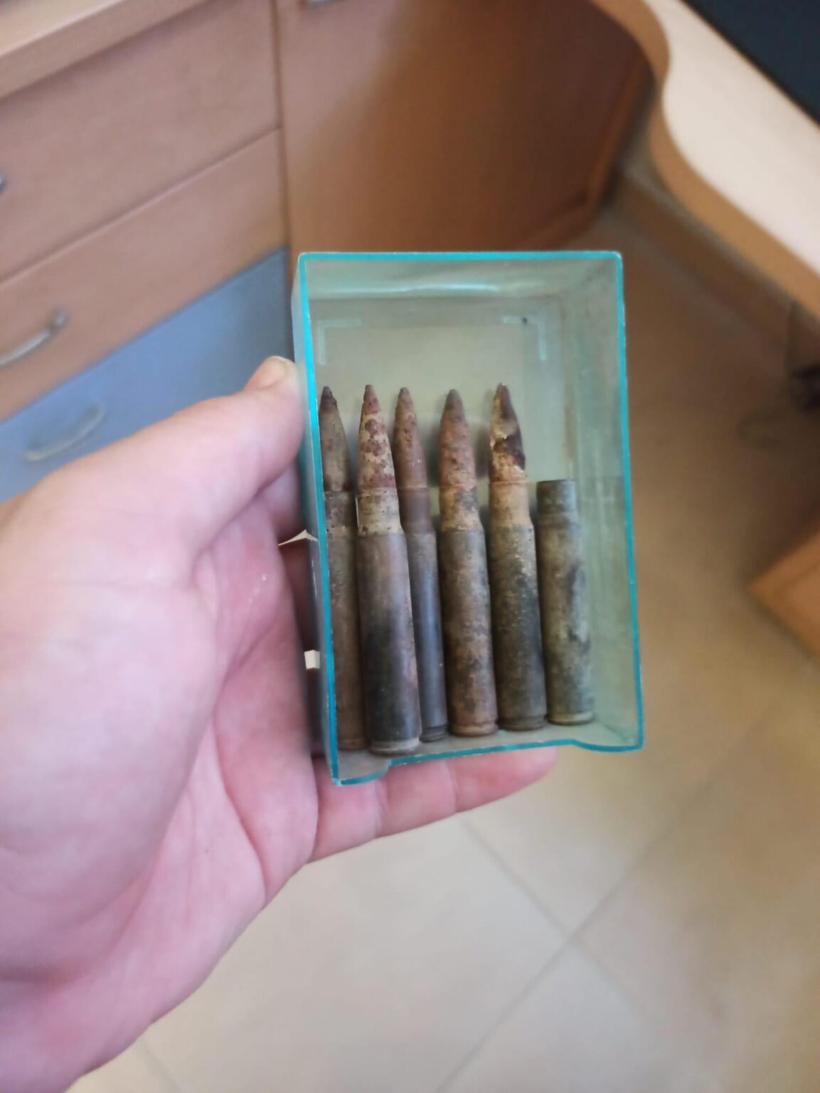 Real bullets of the civil war, found in the mountain range of Boumort, north of Lleida