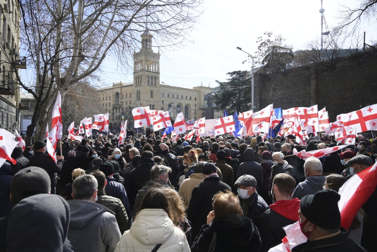 Georgia flag march