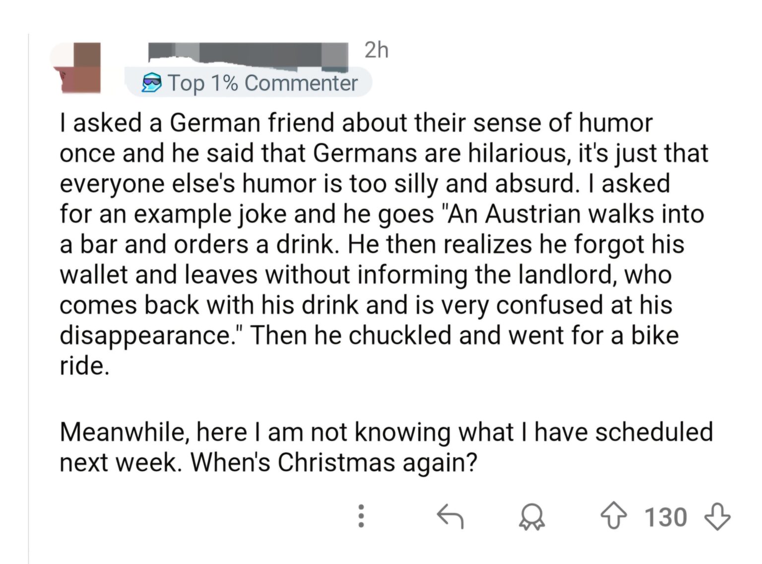 I'm not sure I get this German Joke.
