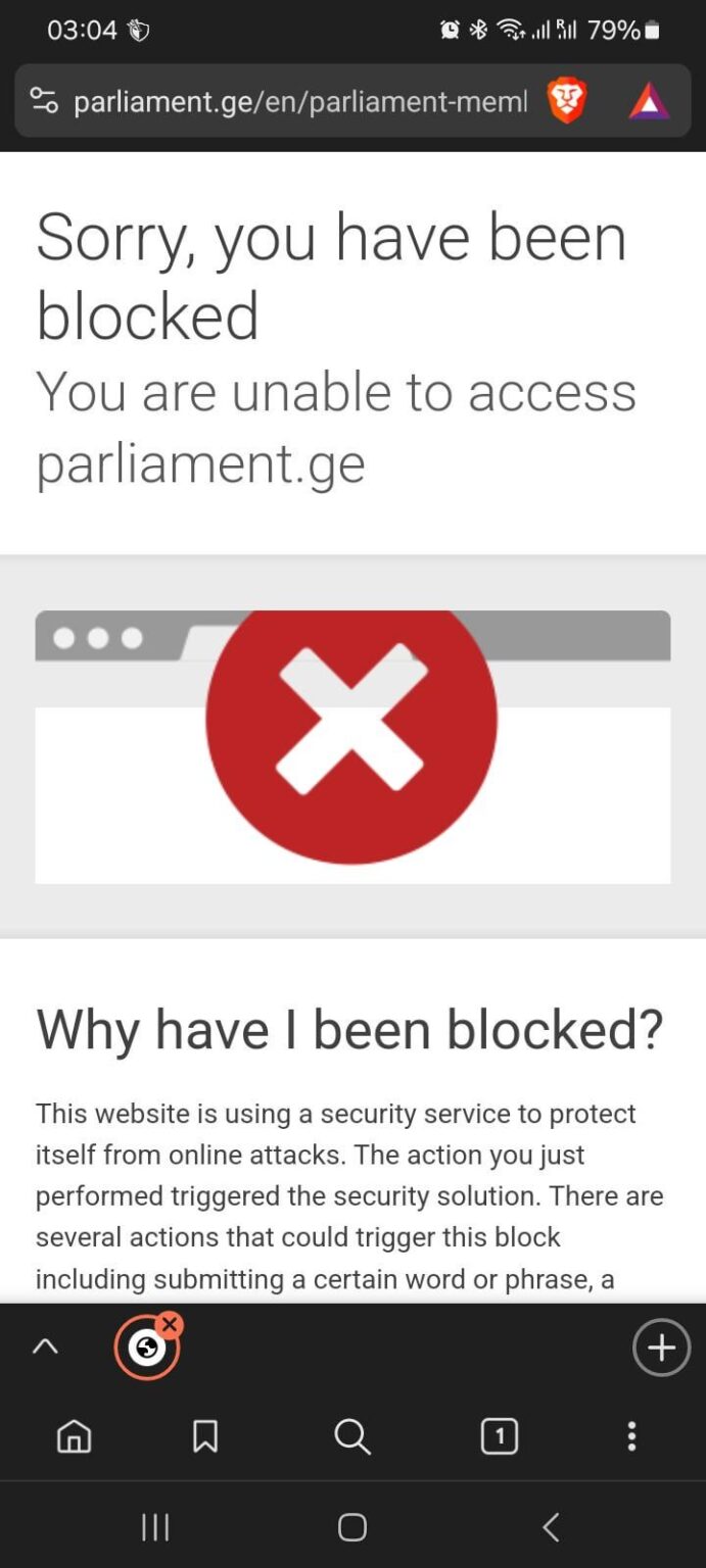 Gotta Love The Parliament of Georgia Flagging an EU Candidate Member States' IPs as Potentially Dangerous