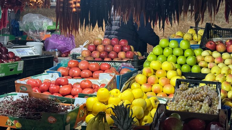 A market stall in Tbilisi, Georgia