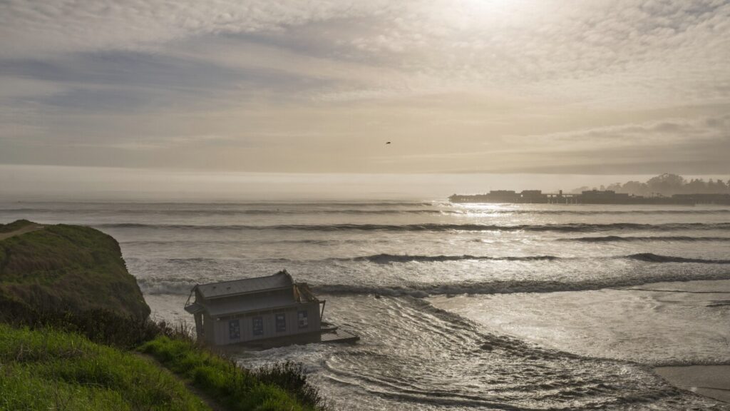 Man dies trapped under debris, Santa Cruz Wharf partially collapses as storm pummels West Coast