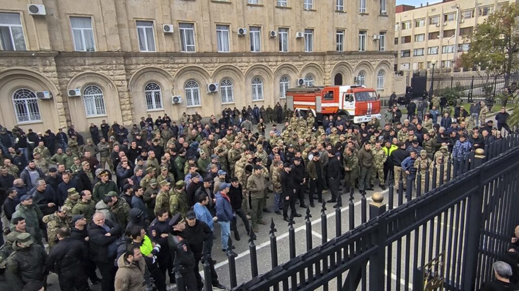 Protesters in Georgia's separatist Abkhazia region refuse to cede control of government buildings