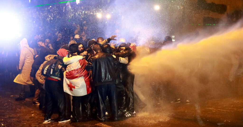 Protesters in Tbilisi Clash With Georgian Police