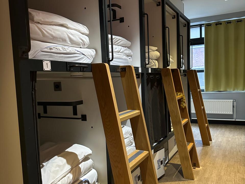 dorm room at Jacob's inn hostel in Dublin