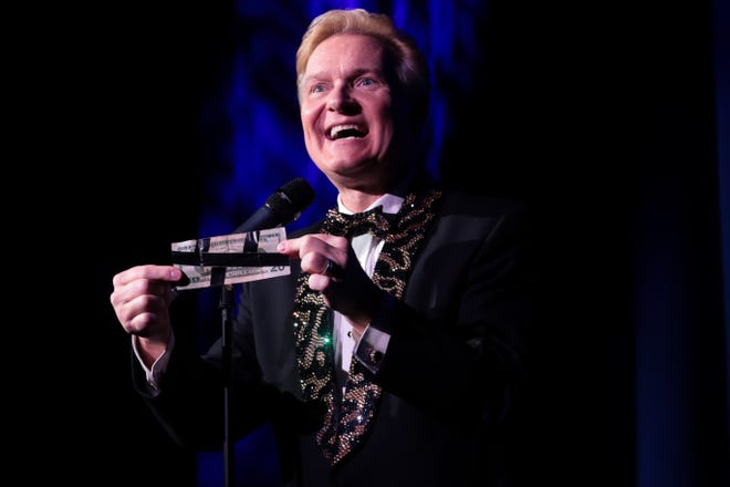 Director of entertainment and host, Jeff Hobson, performs at Marvyn's Magic Theater on Sunday, Feb. 23, 2020 in La Quinta, Calif. Hobson will host the theater's upcoming "World's Greatest Variety Show!" event on Wednesday.