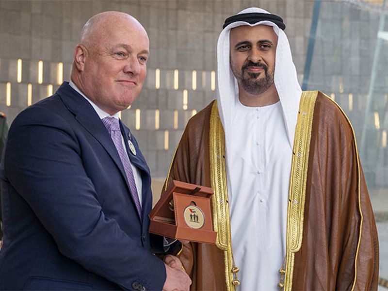 Theyab bin Mohamed bin Zayed receives Prime Minister of New Zealand at Wahat Al Karama Theyab bin Mohamed bin Zayed receives Prime Minister of New Zealand at Wahat Al Karama