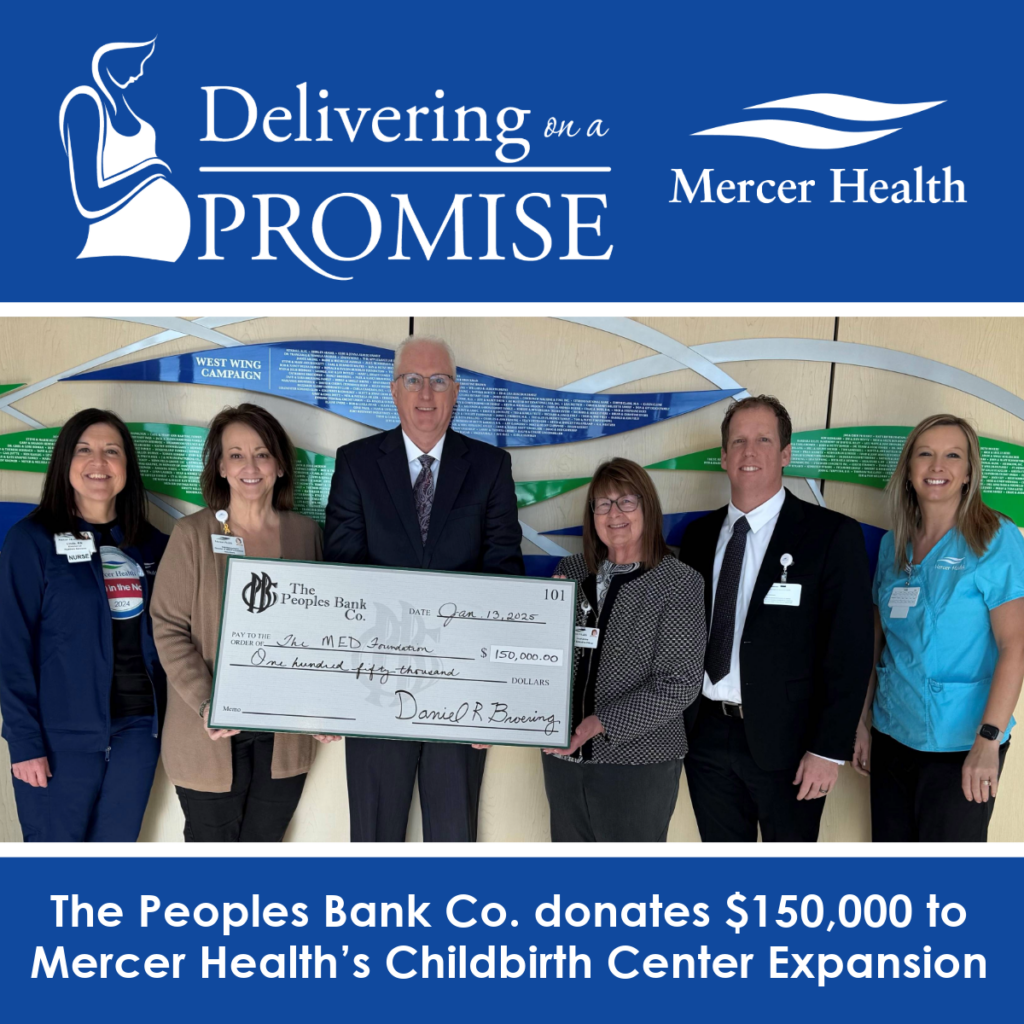 The Peoples Bank Co. donates $150,000 to Mercer Health’s Childbirth Center Expansion – Mercer Health