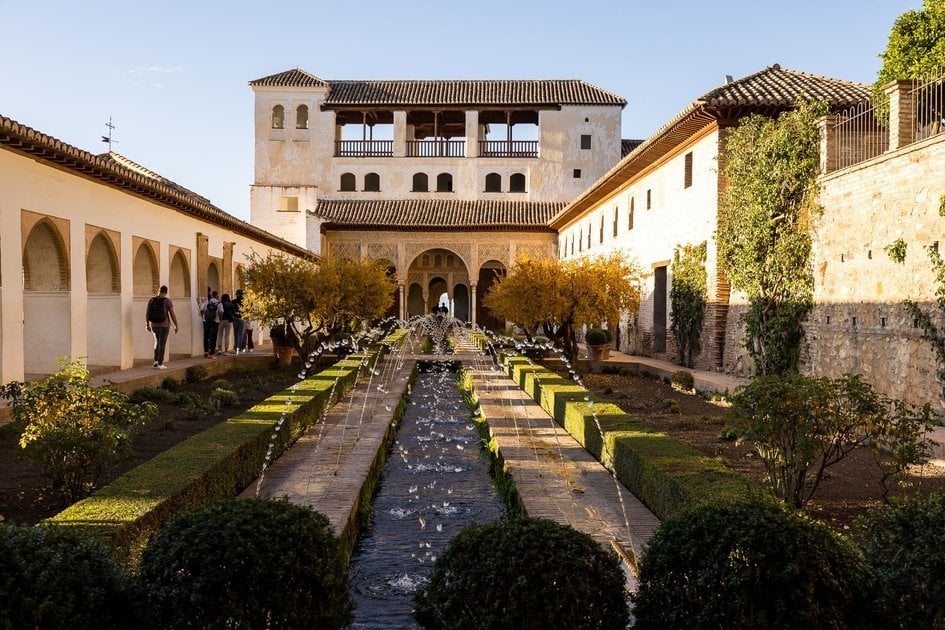 The gardens of the Alhambra in Granada Spain