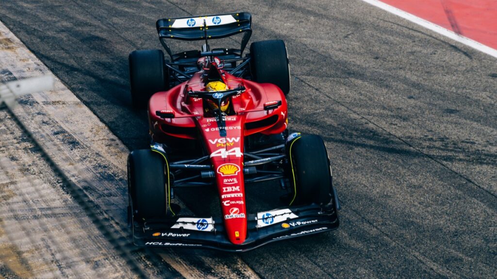 Lewis Hamilton crashes Ferrari during pre-season testing in Spain Lewis Hamilton crashes Ferrari during pre-season testing in Spain